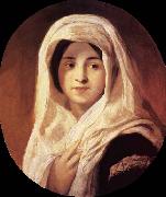 Portrait of a Woman with Veil Brocky, Karoly